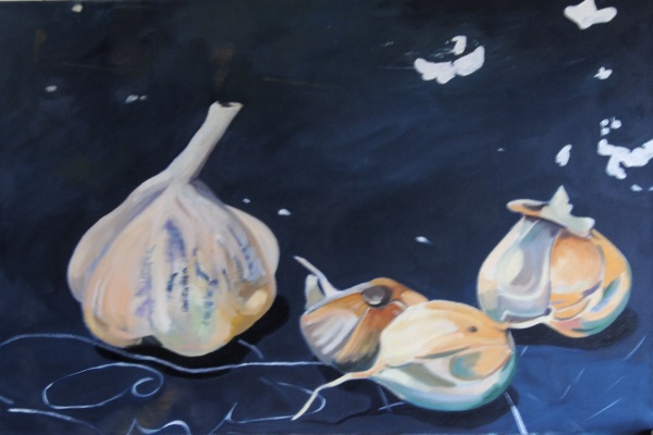 still-life with oil paint